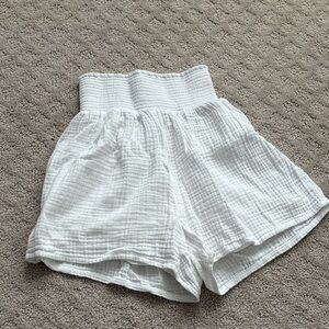 Z Supply White High-Waisted Shorts